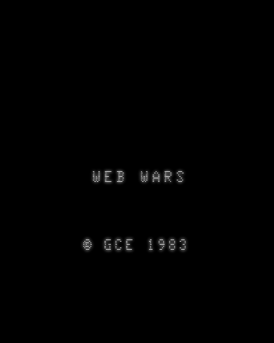 Web Wars title screen for Vectrex